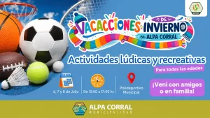 Vacaciones de invierno en Alpa Corral: tres tardes de juegos y deporte en el Polideportivo