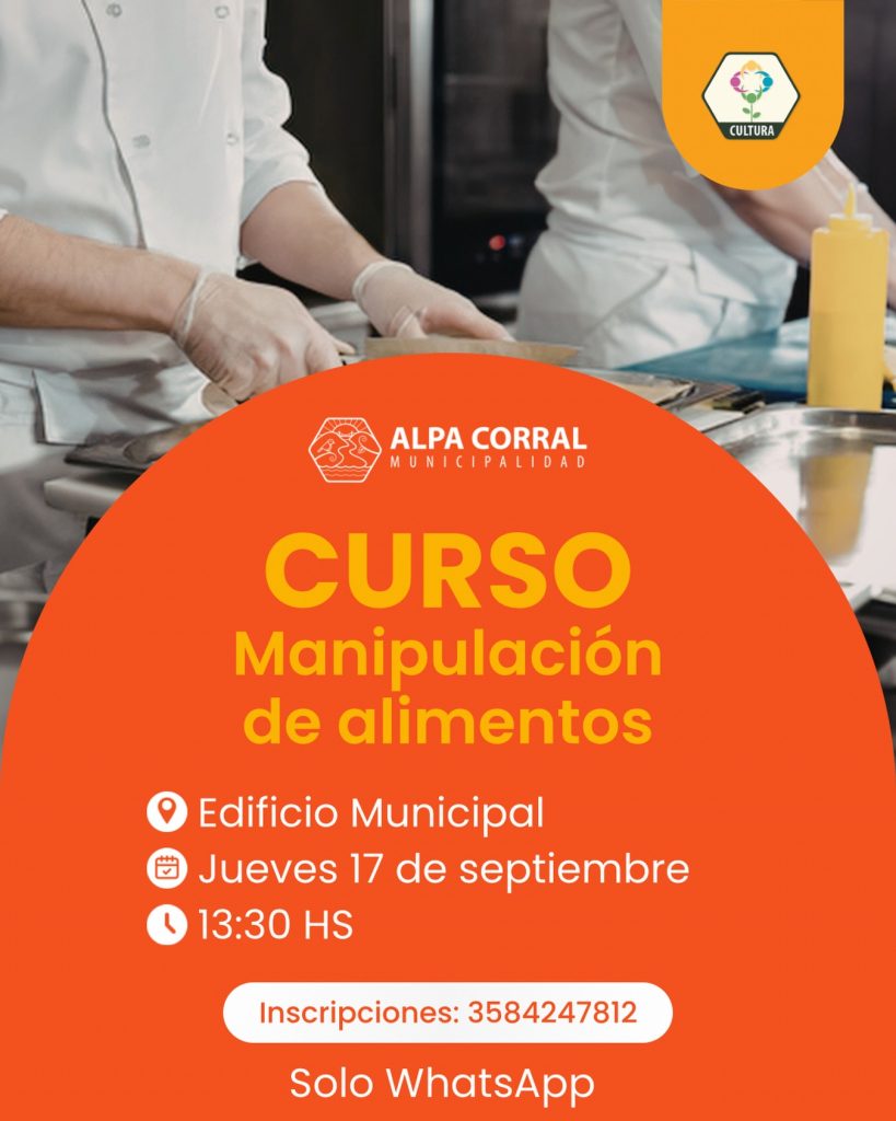 Dictarán un nuevo curso de Manipulación de Alimentos