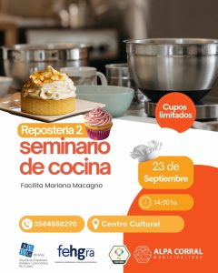 Llega Repostería 2 al Centro Cultural Municipal