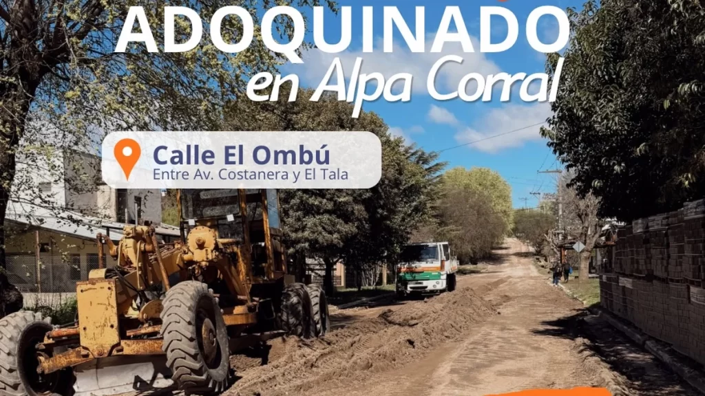 Comenzaron los trabajos de adoquinado en calle Ombú