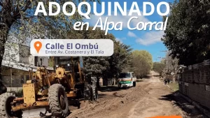 Comenzaron los trabajos de adoquinado en calle Ombú