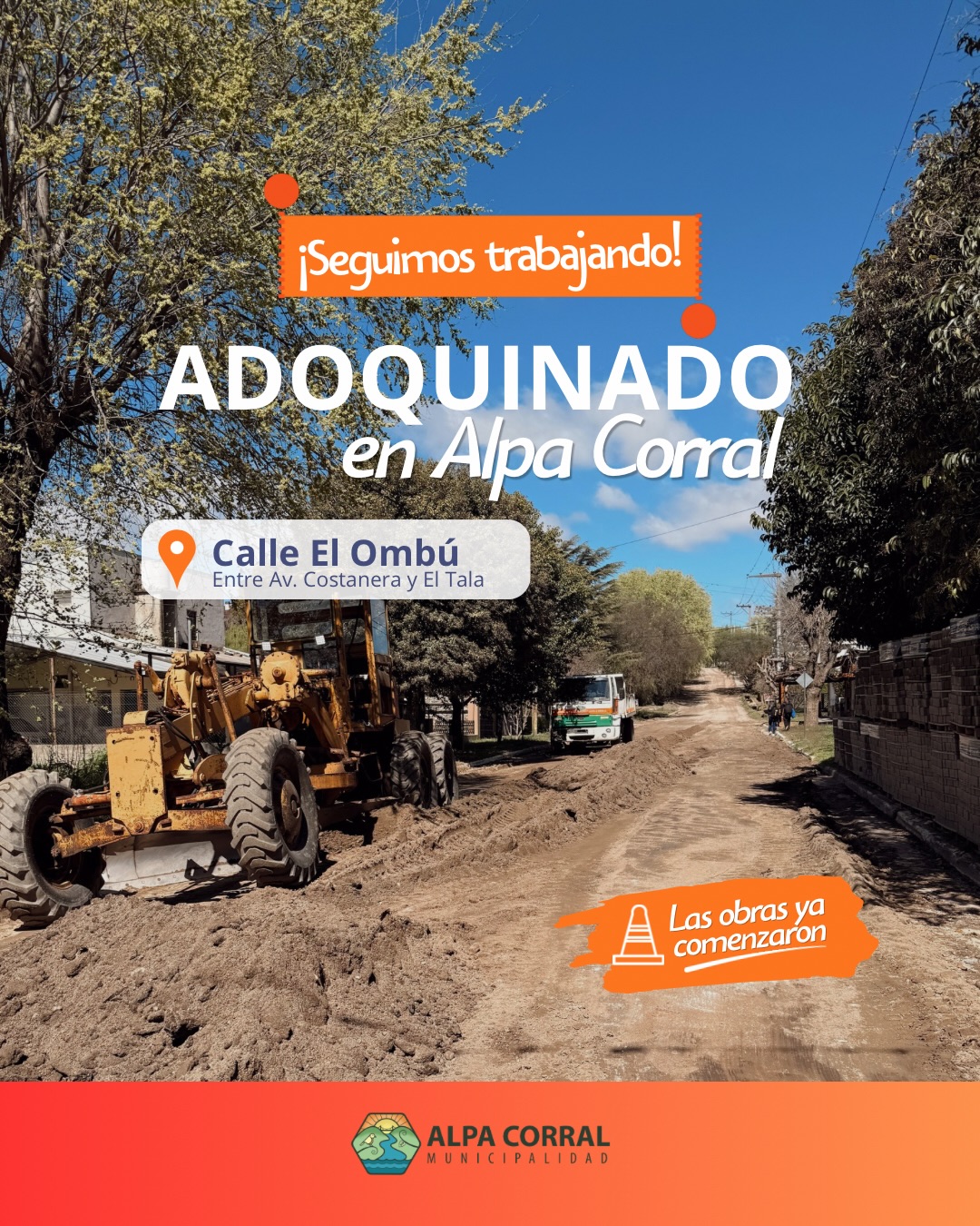 Comenzaron los trabajos de adoquinado en calle Ombú